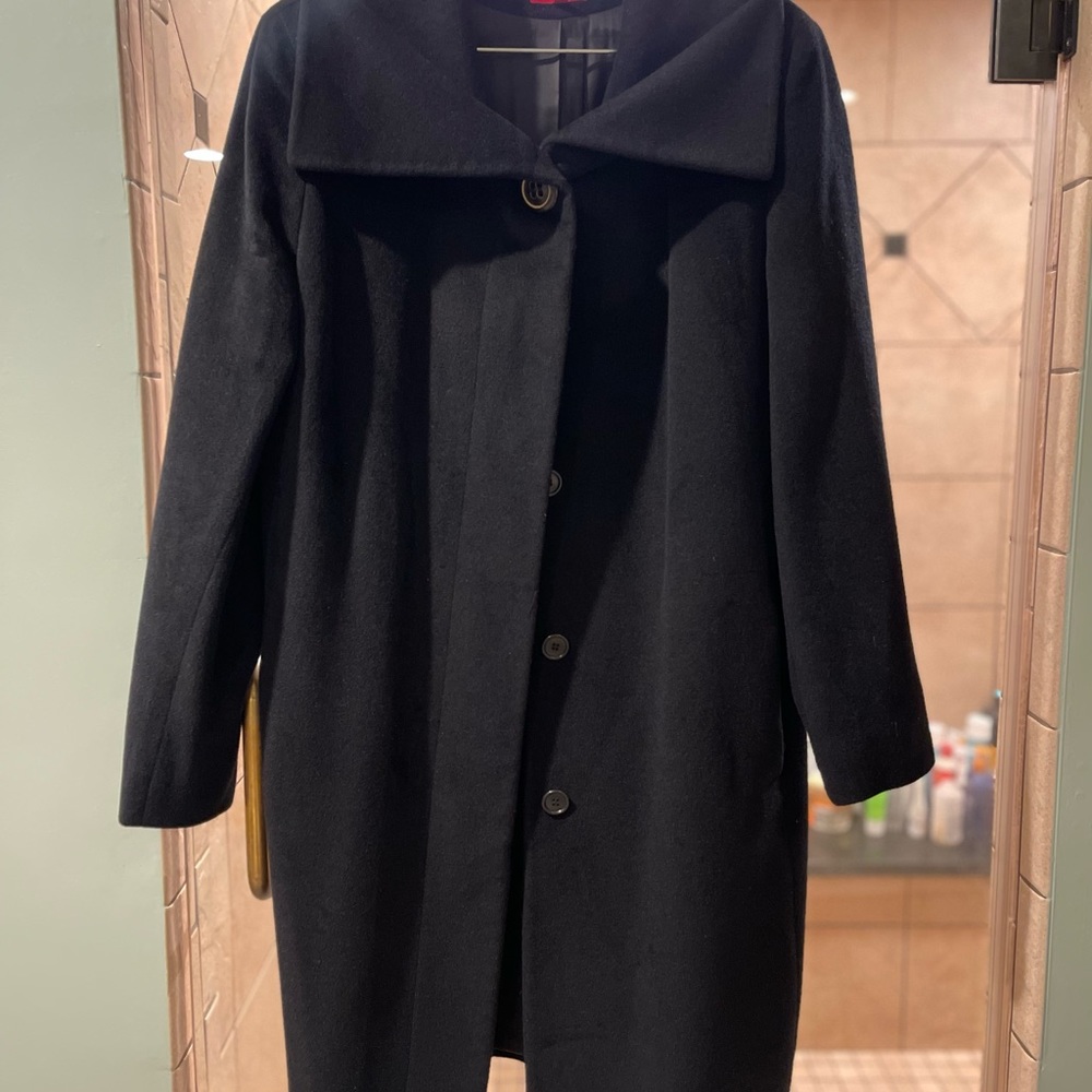 Cole Haan Women's Wool Blend Winter Coat - Size Large - Fits 12/14 - Picture 1 of 4